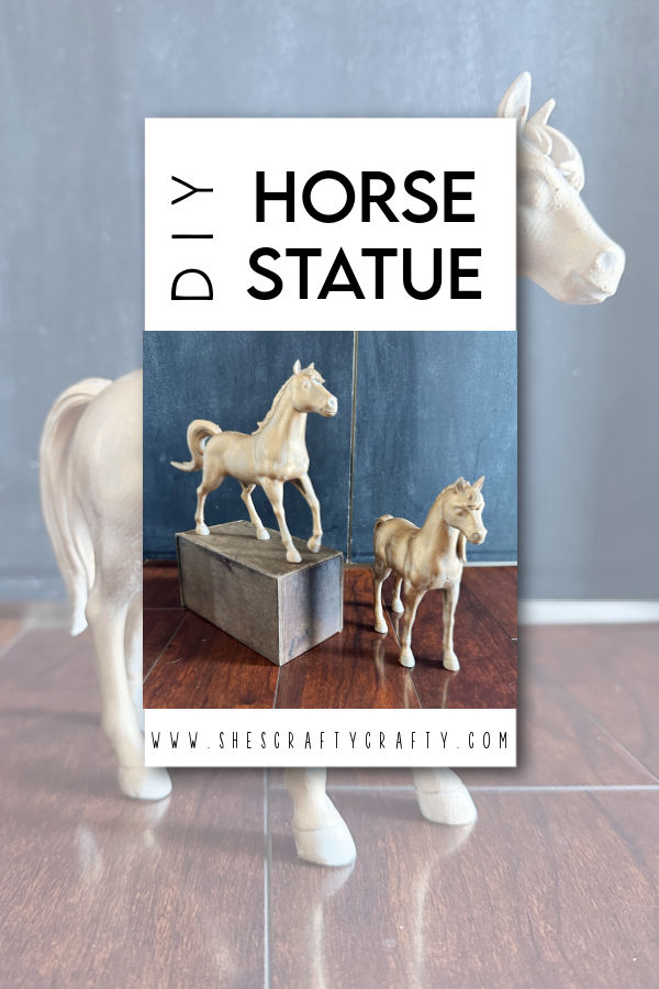 How to make a horse statue from a toy pinterest pin.