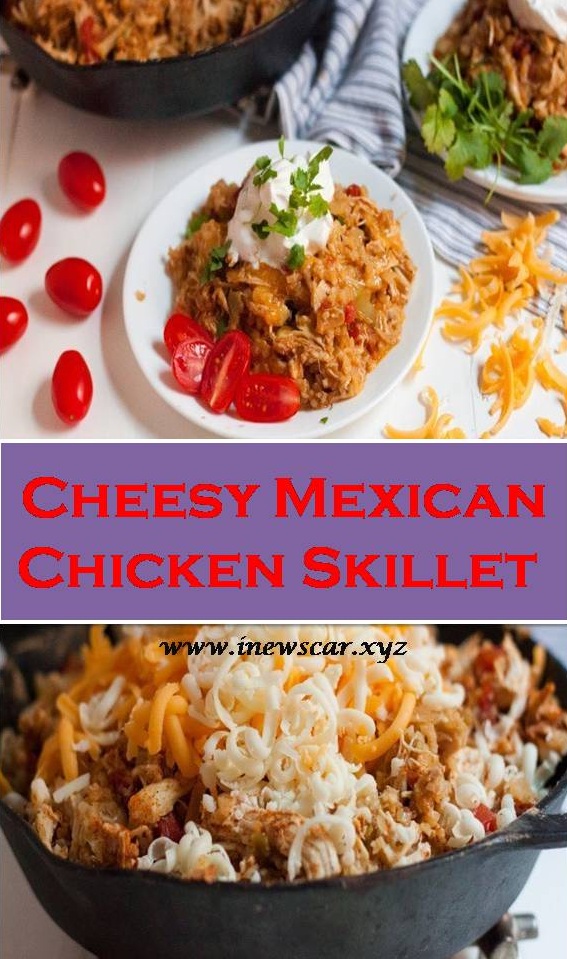 This Keto Cheesy Mexican Skillet Chicken is going to become one of your all-time favorites! It is so delicious, full of flavor, and a great casserole style meal that everyone in your family will enjoy. Top with your favorite cheeses and enjoy the ooey gooey meal!