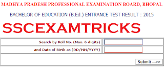 MP B.ED. RESULT 2015