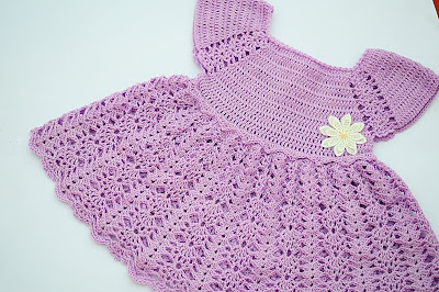 1 - Crochet Imagen Vestido con canesú morado a crochet muy fácil y sencillo por Majovel Crochet