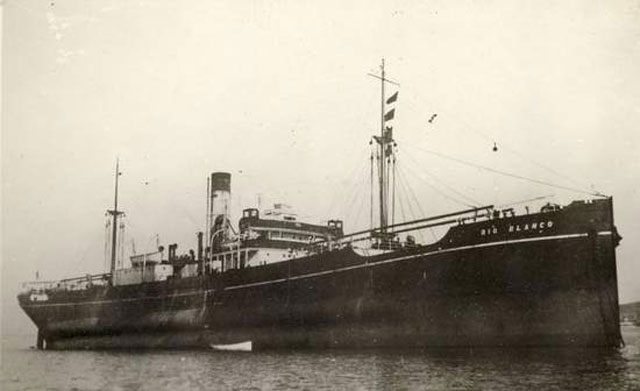 Freighter Rio Blanco, sunk on 1 April 1942 worldwartwo.filminspector.com