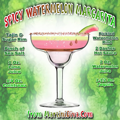 SPICY WATERMELON MARGARITA with Ingredients and Instructions