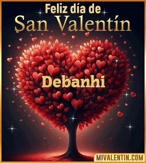 Gif feliz día de San Valentin Debanhi
