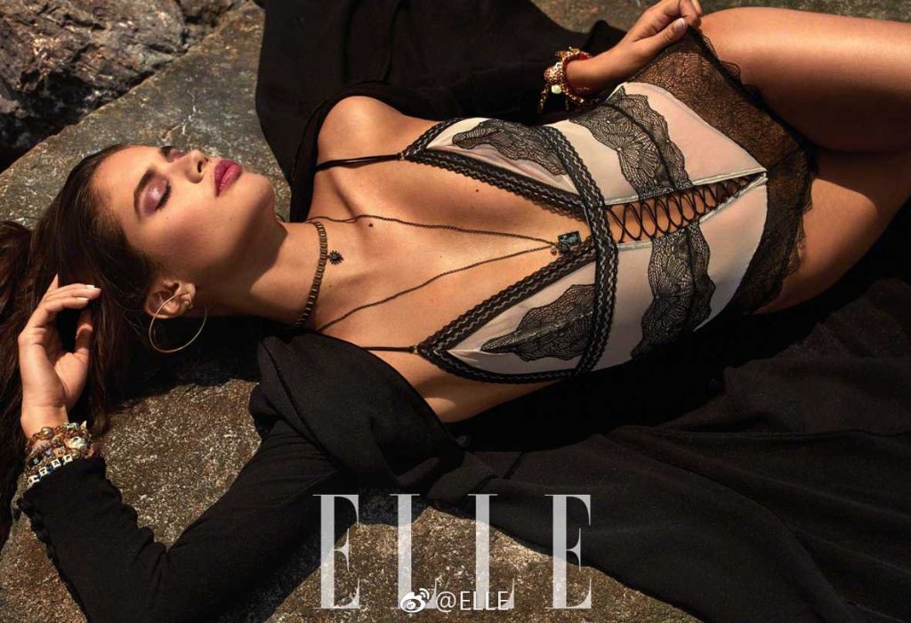 Sara Sampaio sexy model photo shoot Elle China Magazine October 2017