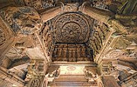 Chaluky style temple  ceiling in Karnataka