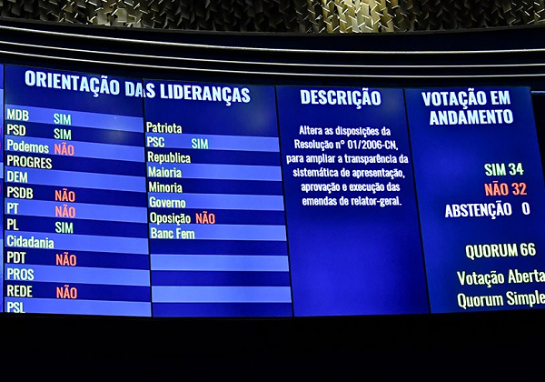 Em votação apertada, senadores confirmam regulamentação das emendas de relator