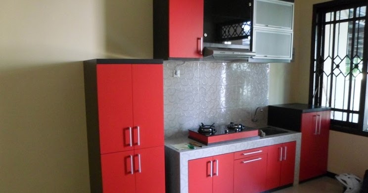  Kitchen  Set  Berbentuk Lurus Pintu  Aluminium  Hidrolis 