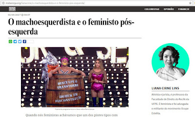 O machoesquerdista e o feministo pós-esquerda, Liana Cirne Lins, feminista professora da Faculdade de Direito do Recife da UFPE, Mídia Ninja