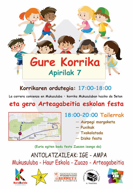 Cartel de la Korrika infantil del 7 de abril