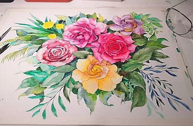 12watercolor technique, and 23 flower painting ideas