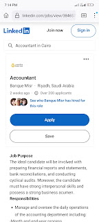 Accountant Banque Misr Riyadh, Saudi Arabia jobs 2024