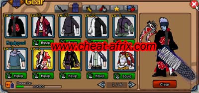 Cheat Ninja Saga Set Kisame Akatsuki Cheat-Afrix