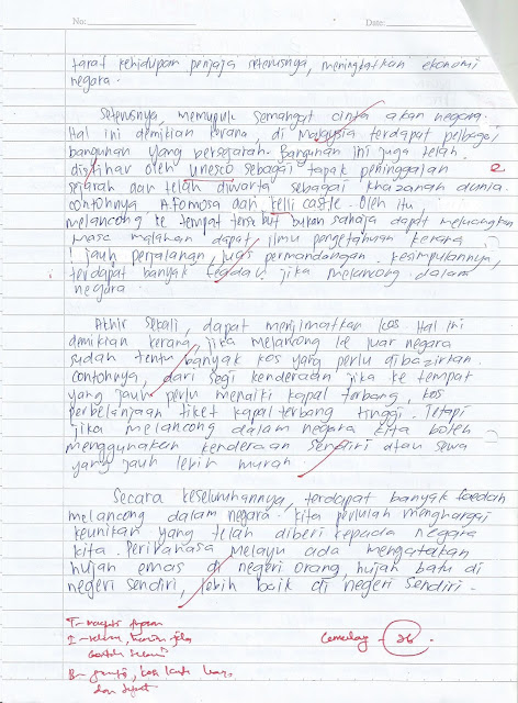 Laman Bahasa Melayu SPM: KARANGAN PELAJAR 5 SAINS 