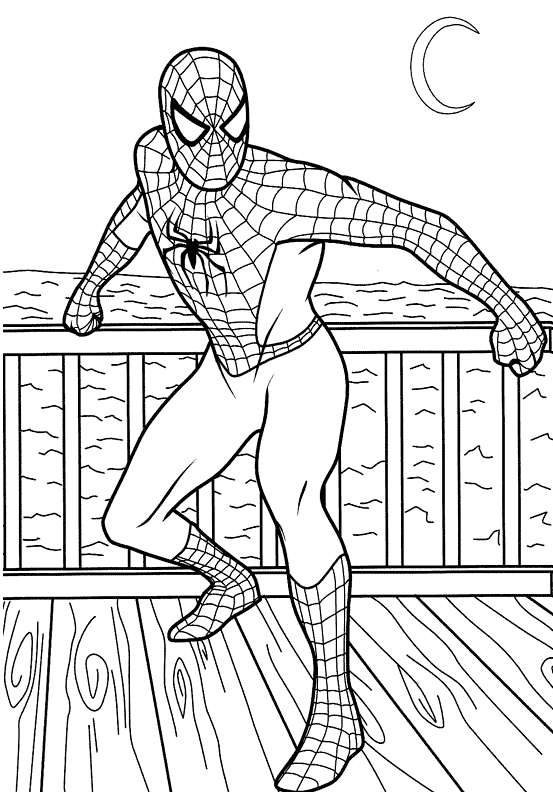 coloring pages kids spiderman super hero kentscraft