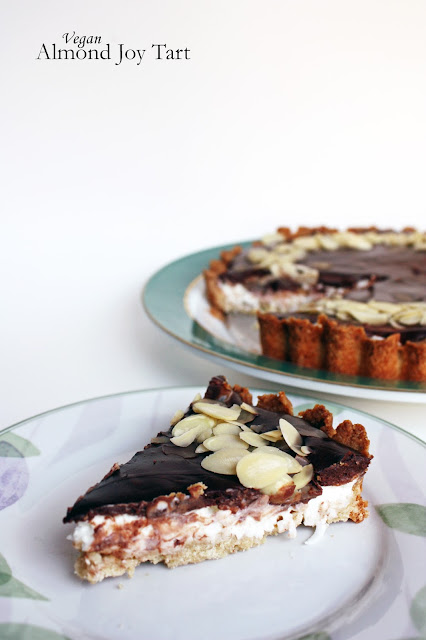 vegan almond joy tart