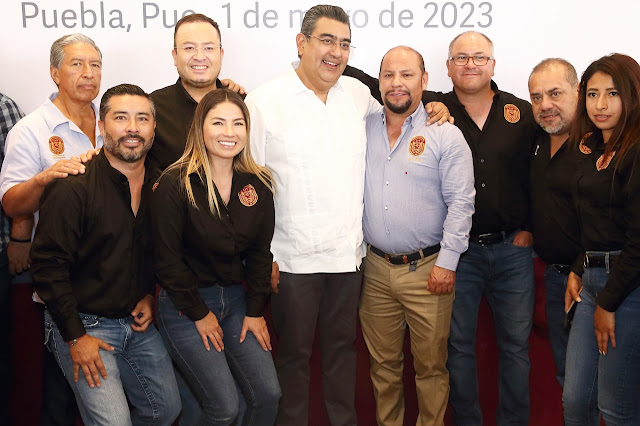 Encabeza Sergio Salomón encuentro con líderes sindicales