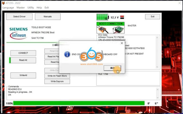 KT200 Read and Write BMW MSV90 in Boot 12