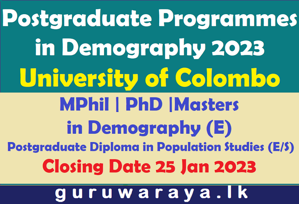 Postgraduate Programmes in Demography 2023