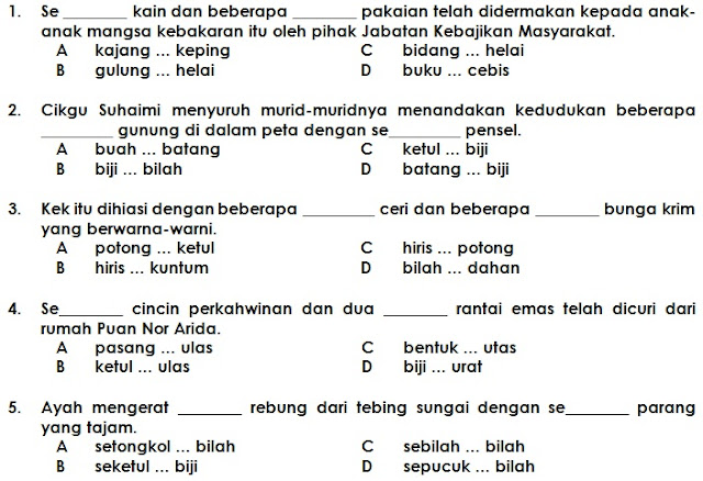 PENJODOH BILANGAN TAHUN 4,5 DAN 6: LATIHAN