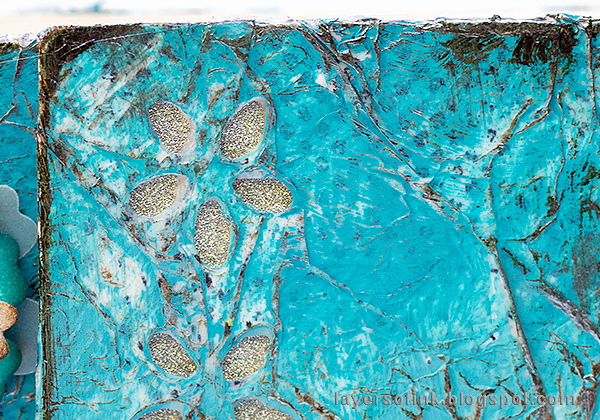 Layers of ink - Blue Textured Wrapped Journal Tutorial by Anna-Karin Evaldsson