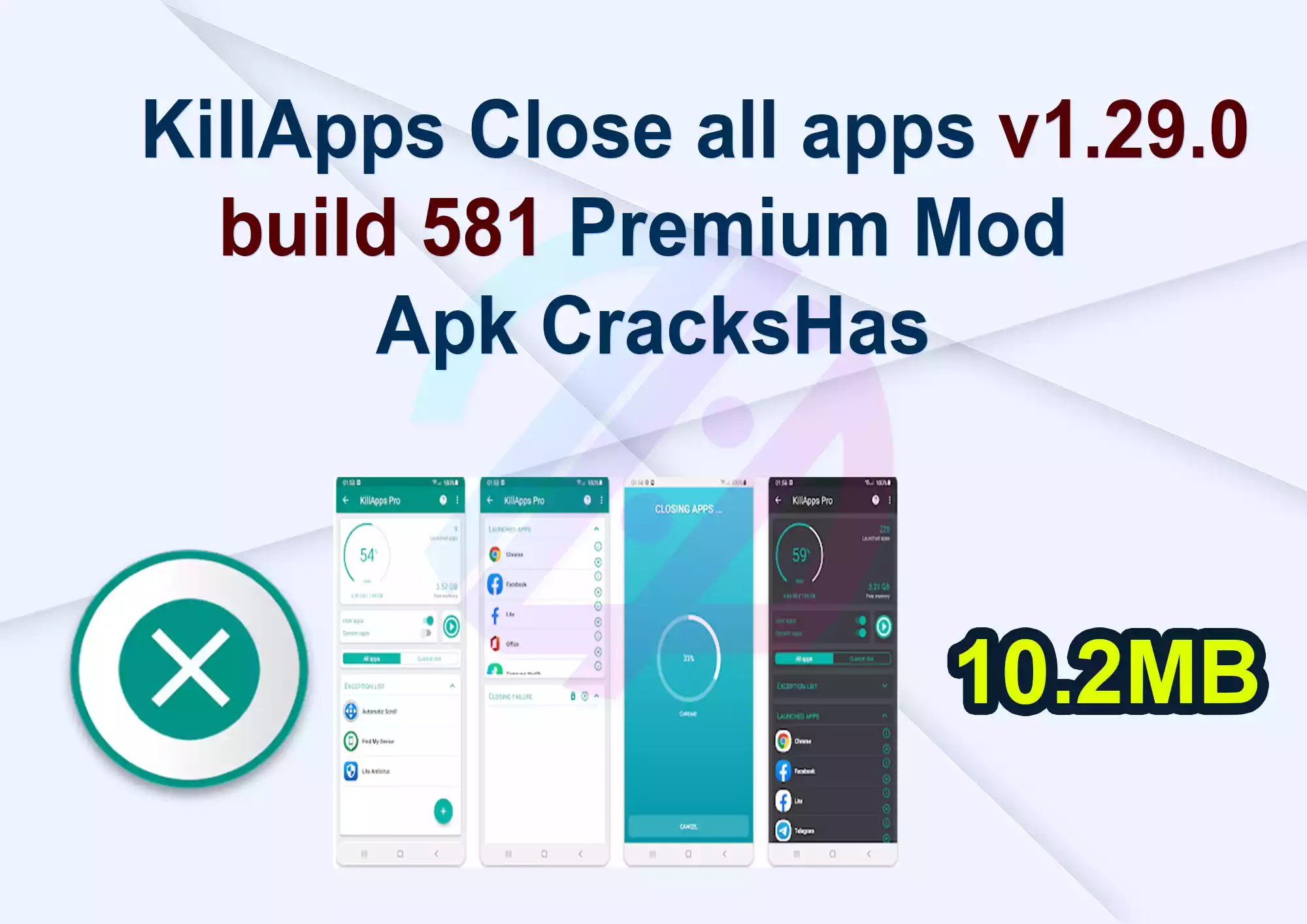 KillApps Close all apps v1.29.0 build 581 Premium Mod Apk