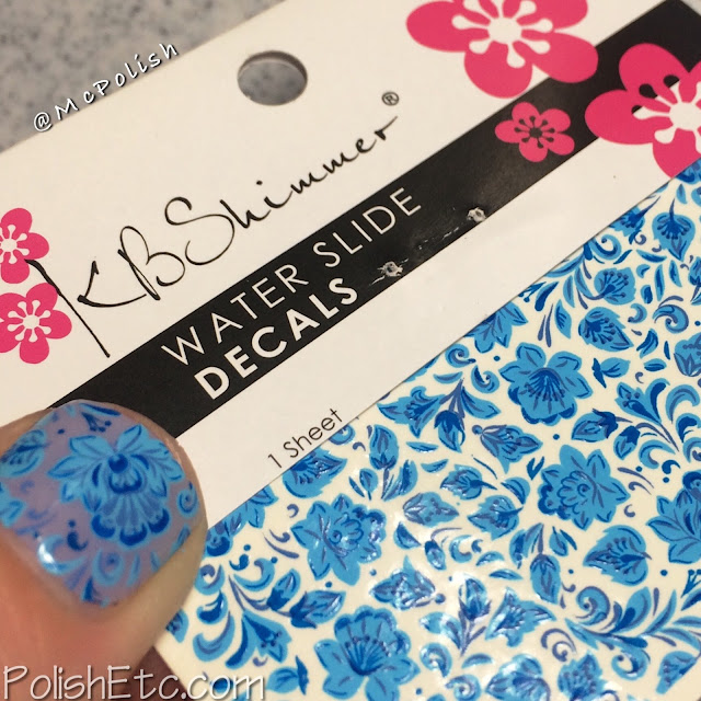 Day 5: Blue Nails for the #31dc2015 by McPolish - KBShimmer decals