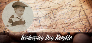 Header image with map, small boy with cap