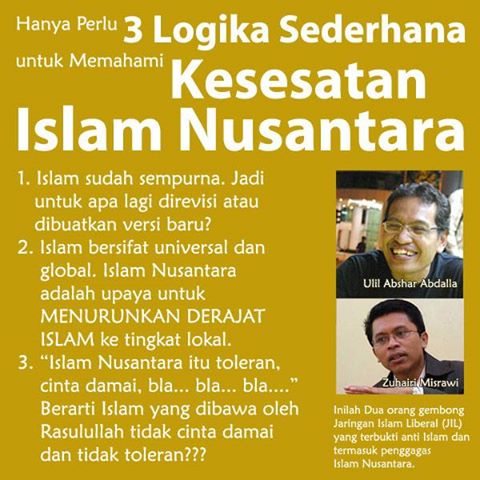 Islam Nusantara, SESAT!!!!!