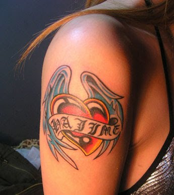  button and on the lower back for women Popular Heart Tattoo Design