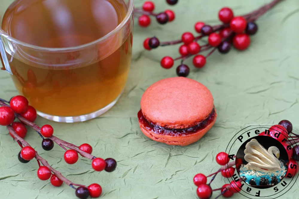 Macarons aux framboises