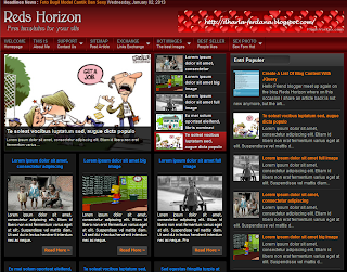 Download Template Blogger Keren Reds Horizon