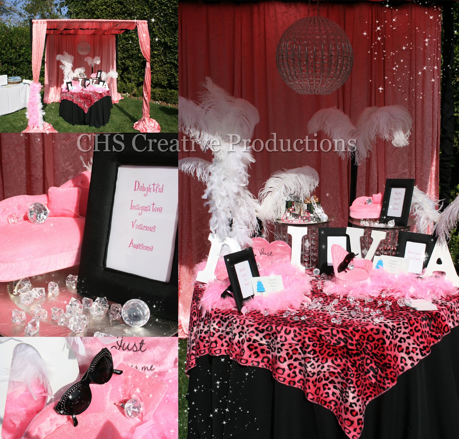 feather centerpieces and