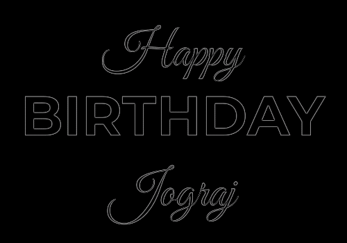 Happy Birthday Jograj (Animated GIF)