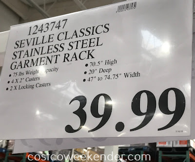 Deal for the Seville Classics Stainless Steel Garment Rack at Costco