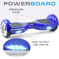 Powerboard by Hoverboard, blue, with pressure pads and high output LED lights