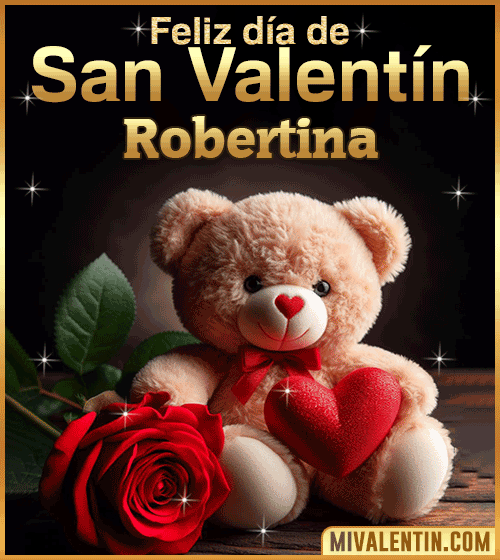 Peluche de Feliz día de San Valentin Robertina