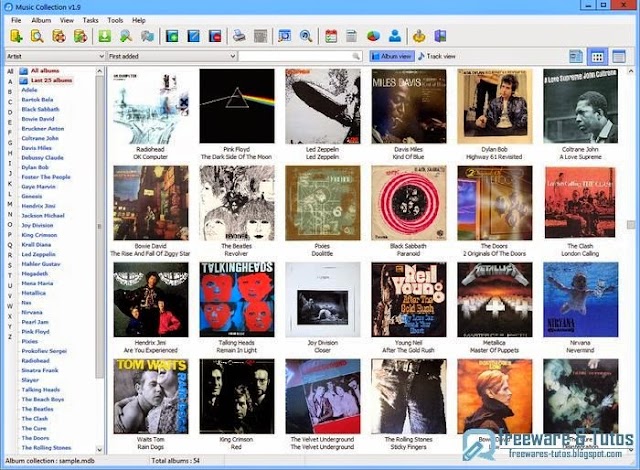 Music Collection : un logiciel gratuit pour archiver et gérer votre collection de musique