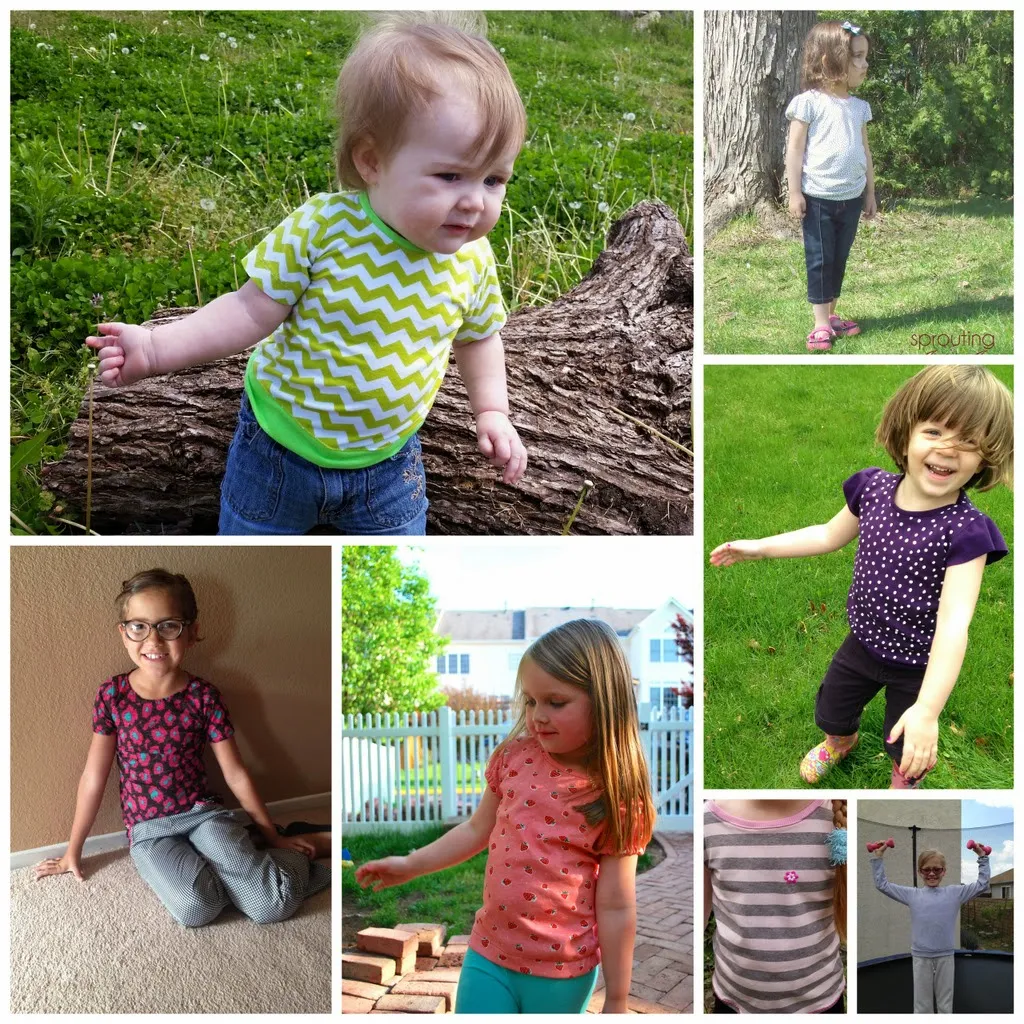 Girl's Tinley Tee Pattern by GYCT Designs, sizes 12month to 12yrs