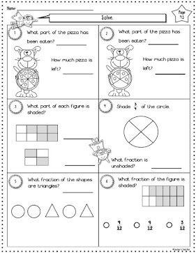 Free Fraction Worksheet to use for an assessment