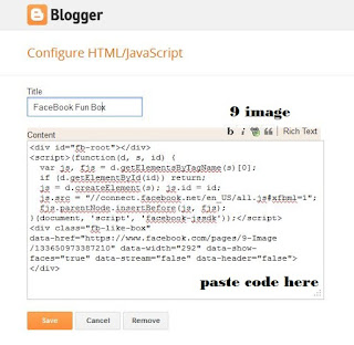 Gadget Java script for blogspot