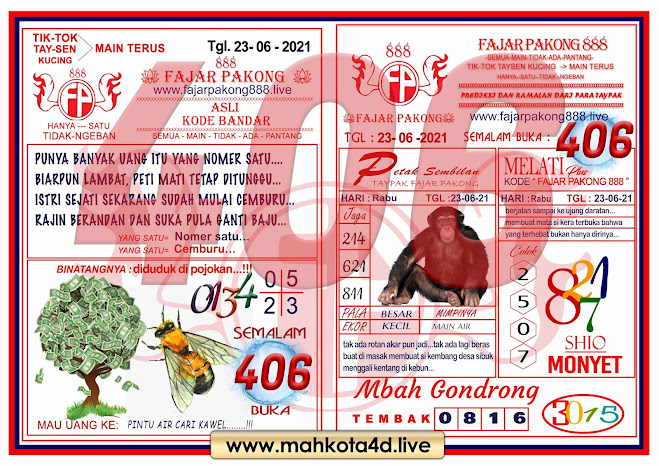 Syair Prediksi Fajar Pakong 888 Hari Ini