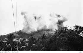 Bombs at Port Moresby, New Guinea, 19 March 1942 worldwartwo.filminspector.com