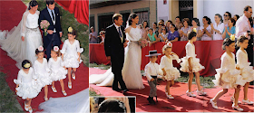 Cortejo de pajes en la boda de Mercedes Peralta