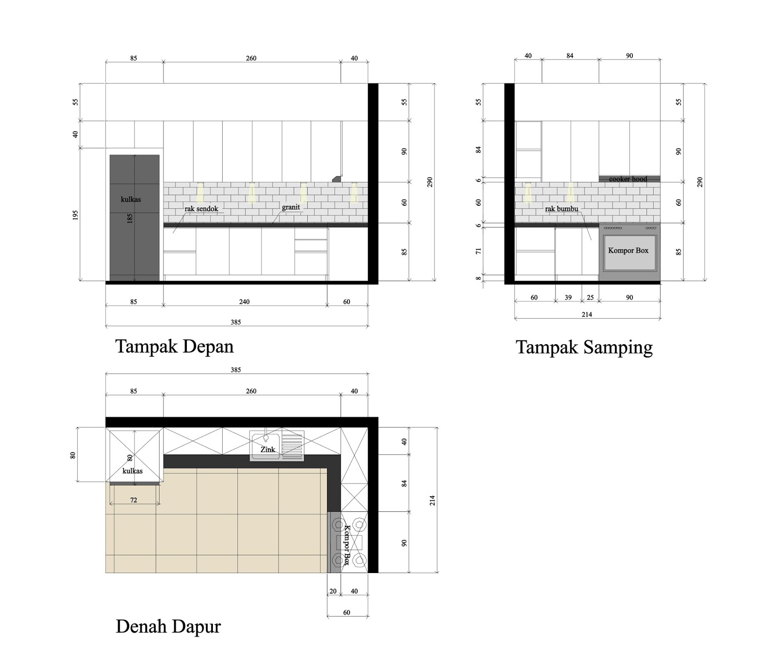 IDEsign arsitektur Dapur yang Simple dan Bersih