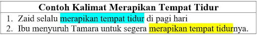 Contoh Kalimat Merapikan Tempat Tidur di Bahasa Indonesia