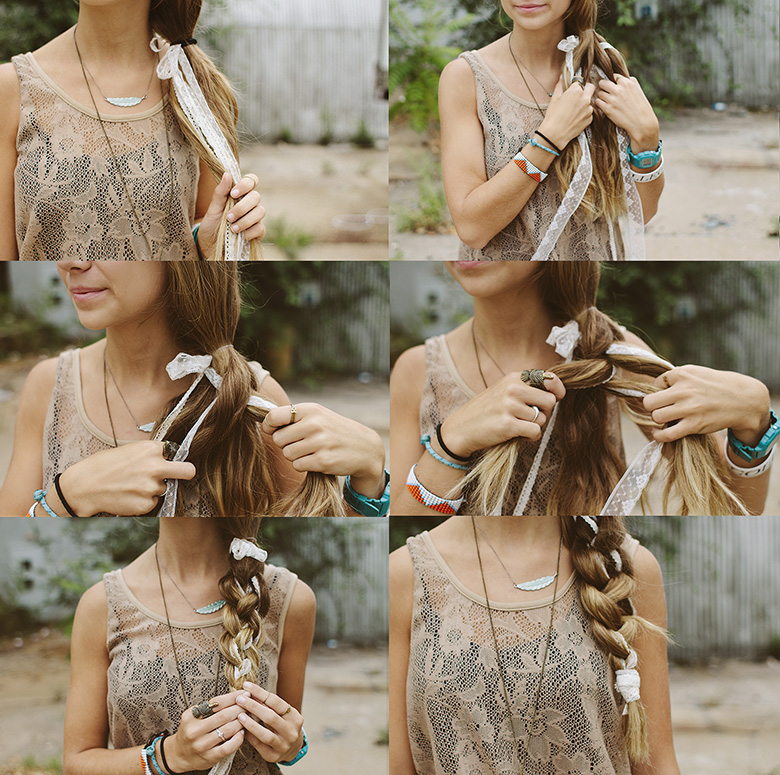 Sincerely, Kinsey: Four Strand Braid With Lace Hair Tutorial
