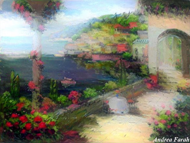 Mediterranean View beautiful painting  34