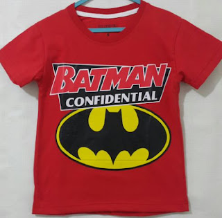 Baju Anak Karakter Batman Confiden Size 7 - 10 Tahun