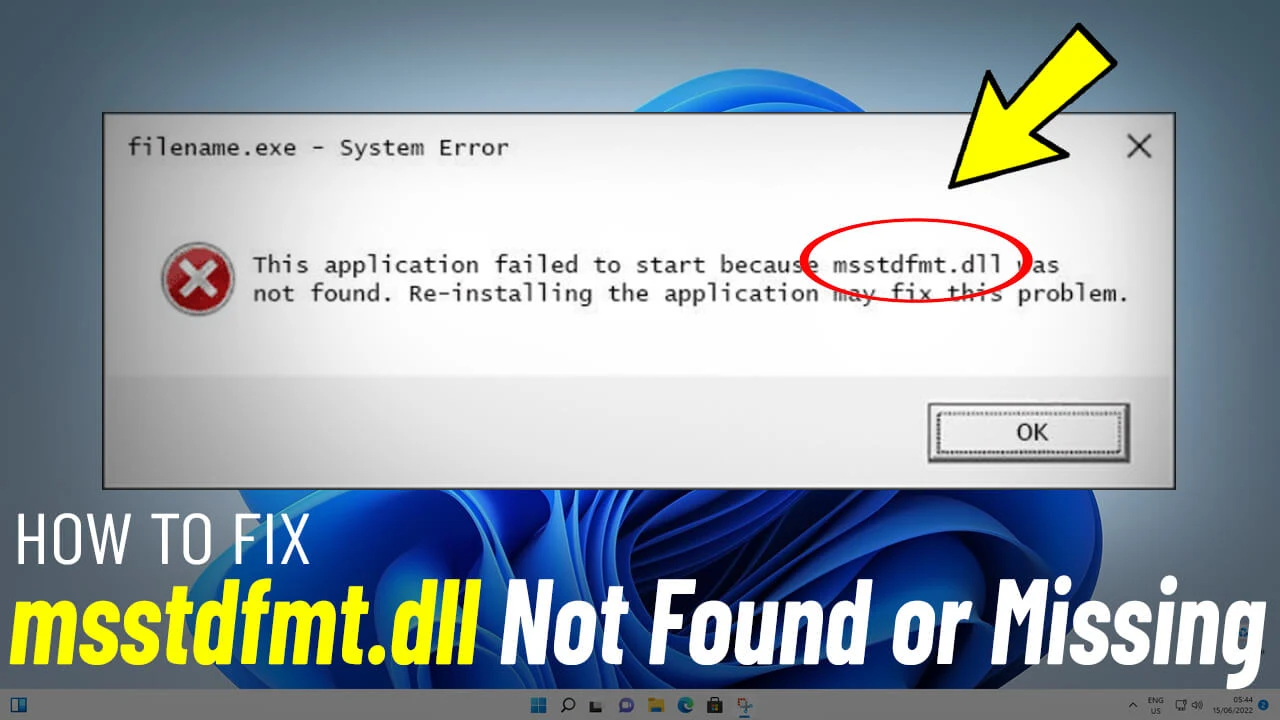 How To Fix msstdfmt.dll Not Found or Missing Error in Windows 11/10/8/7
