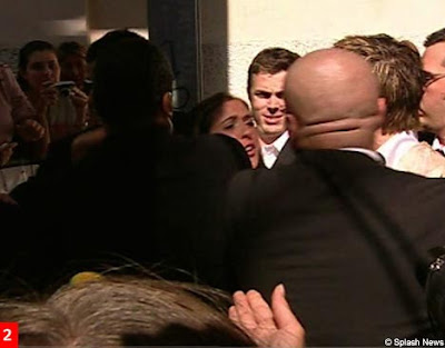 photos of the moment a crazed fan attacked Brad Pitt in Venice